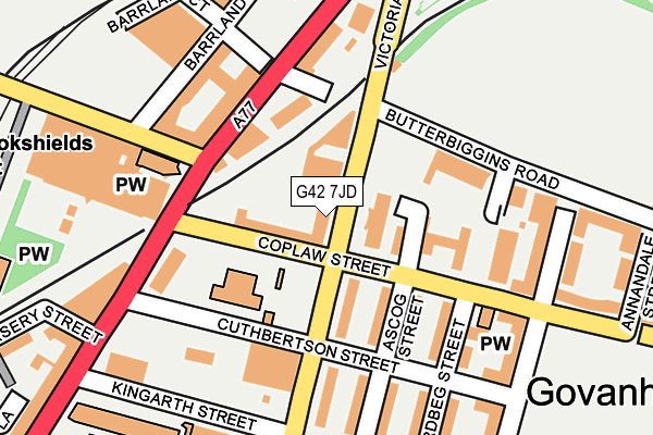 G42 7JD map - OS OpenMap – Local (Ordnance Survey) G42 7JD map - OS OpenMap – Local (Ordnance Survey)