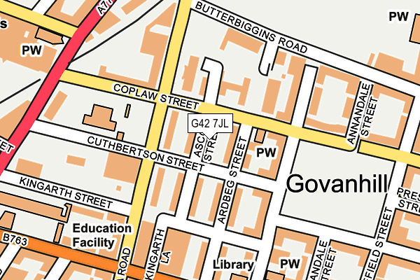 G42 7JL map - OS OpenMap – Local (Ordnance Survey) G42 7JL map - OS OpenMap – Local (Ordnance Survey)