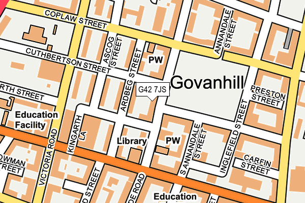 G42 7JS map - OS OpenMap – Local (Ordnance Survey) G42 7JS map - OS OpenMap – Local (Ordnance Survey)