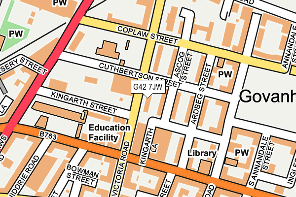 G42 7JW map - OS OpenMap – Local (Ordnance Survey) G42 7JW map - OS OpenMap – Local (Ordnance Survey)