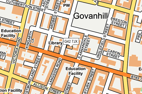 G42 7JX map - OS OpenMap – Local (Ordnance Survey) G42 7JX map - OS OpenMap – Local (Ordnance Survey)
