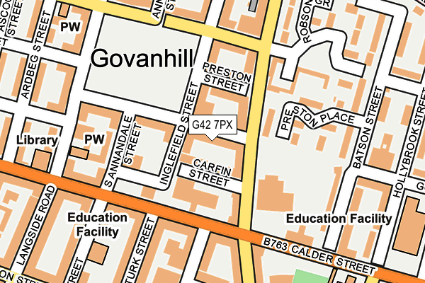 G42 7PX map - OS OpenMap – Local (Ordnance Survey)