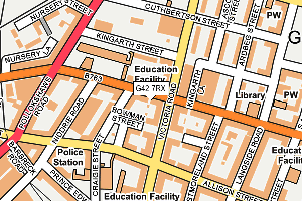 G42 7RX map - OS OpenMap – Local (Ordnance Survey) G42 7RX map - OS OpenMap – Local (Ordnance Survey)