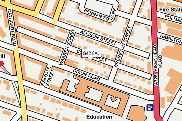 G42 8AJ map - OS OpenMap – Local (Ordnance Survey) G42 8AJ map - OS OpenMap – Local (Ordnance Survey)