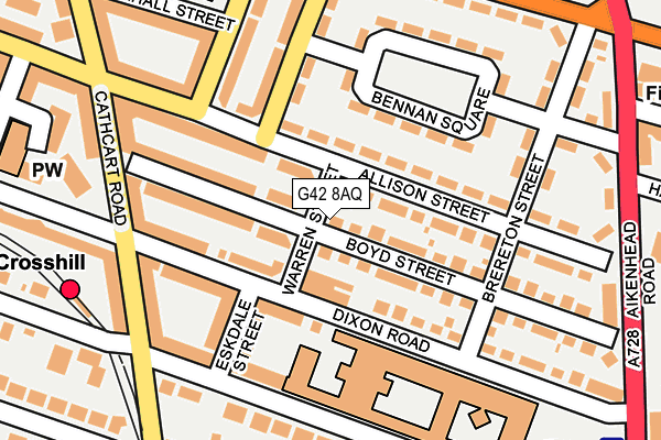 G42 8AQ map - OS OpenMap – Local (Ordnance Survey) G42 8AQ map - OS OpenMap – Local (Ordnance Survey)