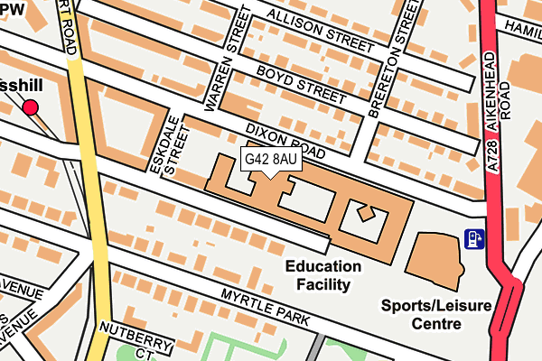 G42 8AU map - OS OpenMap – Local (Ordnance Survey) G42 8AU map - OS OpenMap – Local (Ordnance Survey)