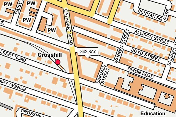 G42 8AY map - OS OpenMap – Local (Ordnance Survey) G42 8AY map - OS OpenMap – Local (Ordnance Survey)
