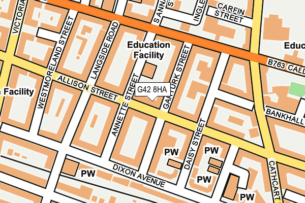 G42 8HA map - OS OpenMap – Local (Ordnance Survey) G42 8HA map - OS OpenMap – Local (Ordnance Survey)
