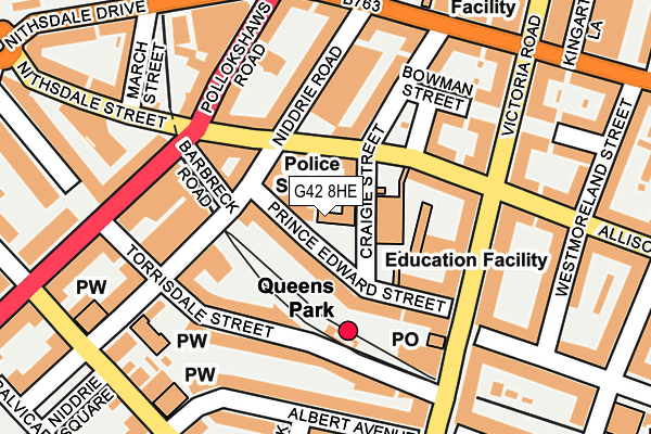 G42 8HE map - OS OpenMap – Local (Ordnance Survey) G42 8HE map - OS OpenMap – Local (Ordnance Survey)