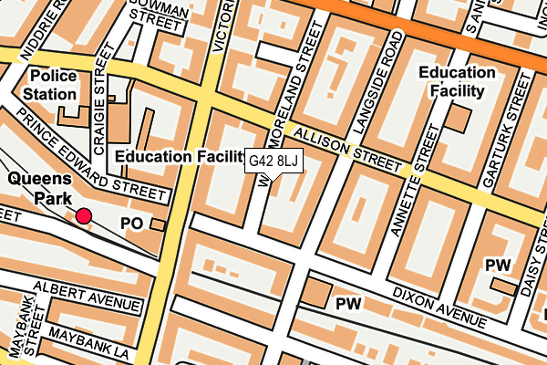 G42 8LJ map - OS OpenMap – Local (Ordnance Survey) G42 8LJ map - OS OpenMap – Local (Ordnance Survey)