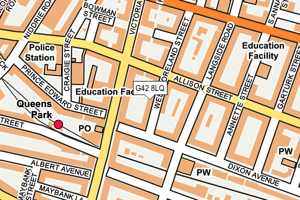 G42 8LQ map - OS OpenMap – Local (Ordnance Survey) G42 8LQ map - OS OpenMap – Local (Ordnance Survey)