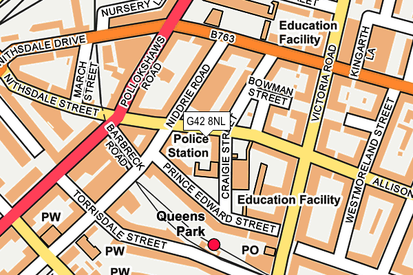 G42 8NL map - OS OpenMap – Local (Ordnance Survey) G42 8NL map - OS OpenMap – Local (Ordnance Survey)
