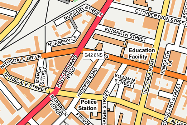 G42 8NS map - OS OpenMap – Local (Ordnance Survey)