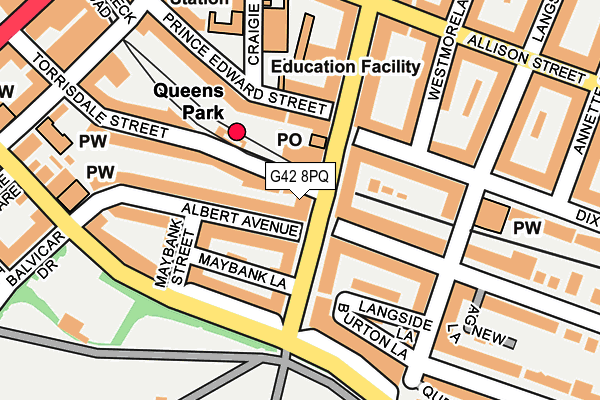 G42 8PQ map - OS OpenMap – Local (Ordnance Survey) G42 8PQ map - OS OpenMap – Local (Ordnance Survey)