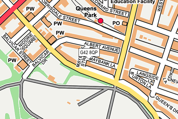 G42 8QP map - OS OpenMap – Local (Ordnance Survey) G42 8QP map - OS OpenMap – Local (Ordnance Survey)