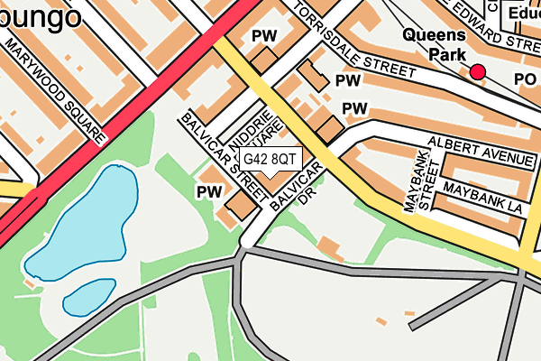 G42 8QT map - OS OpenMap – Local (Ordnance Survey) G42 8QT map - OS OpenMap – Local (Ordnance Survey)