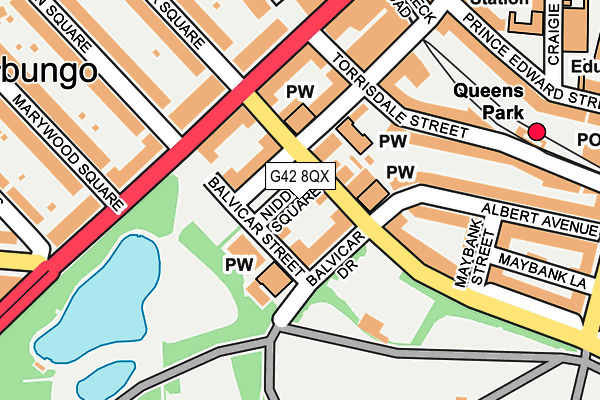 G42 8QX map - OS OpenMap – Local (Ordnance Survey) G42 8QX map - OS OpenMap – Local (Ordnance Survey)
