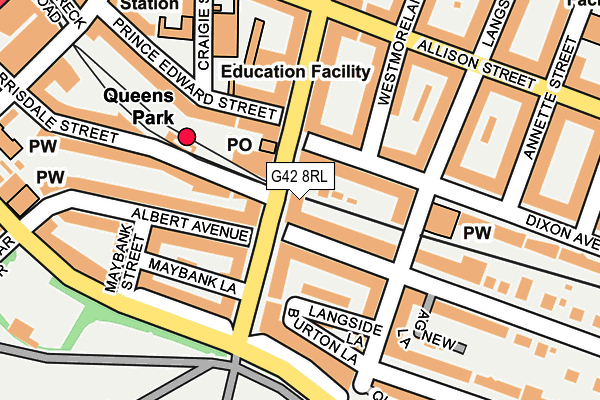 G42 8RL map - OS OpenMap – Local (Ordnance Survey) G42 8RL map - OS OpenMap – Local (Ordnance Survey)