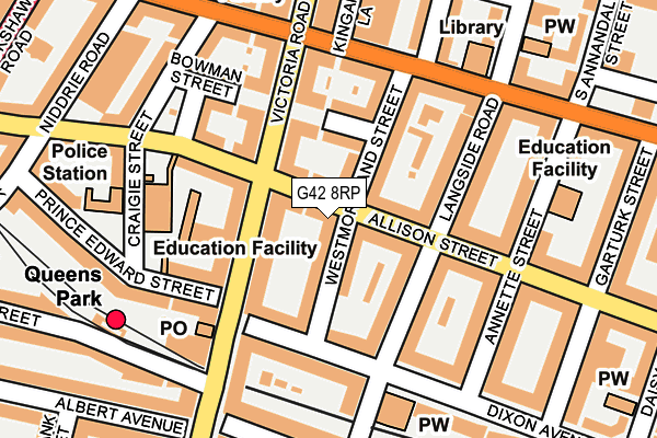 G42 8RP map - OS OpenMap – Local (Ordnance Survey)