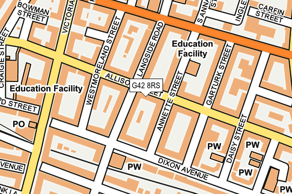 G42 8RS map - OS OpenMap – Local (Ordnance Survey) G42 8RS map - OS OpenMap – Local (Ordnance Survey)