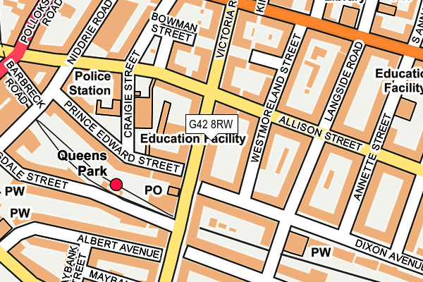 G42 8RW map - OS OpenMap – Local (Ordnance Survey) G42 8RW map - OS OpenMap – Local (Ordnance Survey)