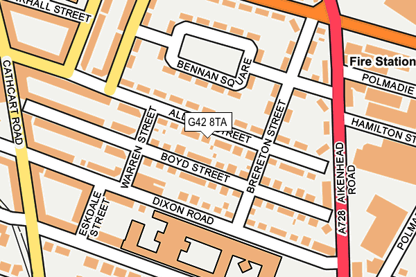 G42 8TA map - OS OpenMap – Local (Ordnance Survey) G42 8TA map - OS OpenMap – Local (Ordnance Survey)