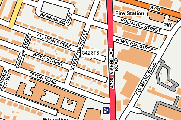 G42 8TB map - OS OpenMap – Local (Ordnance Survey) G42 8TB map - OS OpenMap – Local (Ordnance Survey)