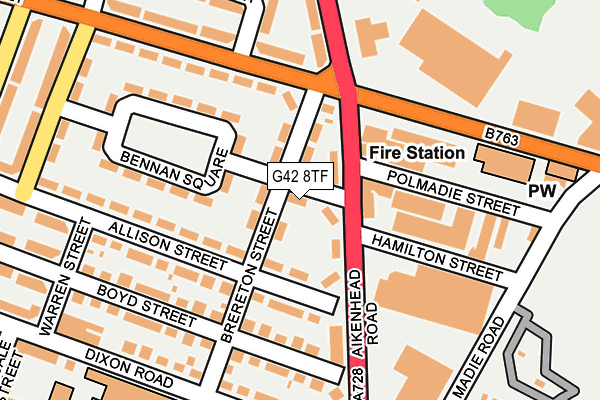 G42 8TF map - OS OpenMap – Local (Ordnance Survey) G42 8TF map - OS OpenMap – Local (Ordnance Survey)