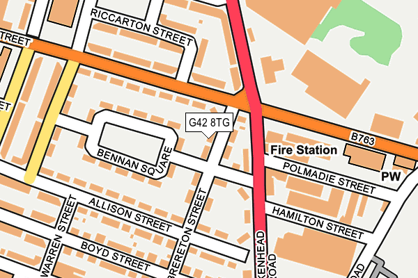 G42 8TG map - OS OpenMap – Local (Ordnance Survey) G42 8TG map - OS OpenMap – Local (Ordnance Survey)