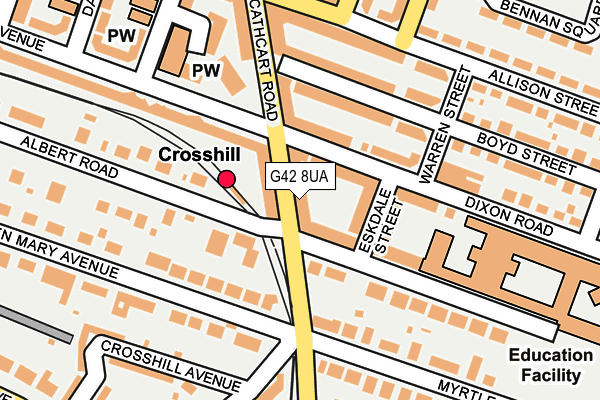 G42 8UA map - OS OpenMap – Local (Ordnance Survey) G42 8UA map - OS OpenMap – Local (Ordnance Survey)