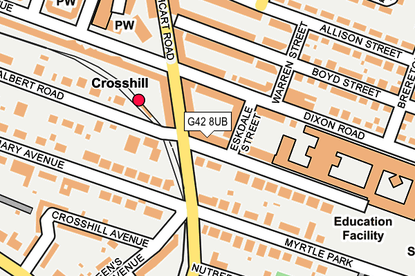 G42 8UB map - OS OpenMap – Local (Ordnance Survey) G42 8UB map - OS OpenMap – Local (Ordnance Survey)