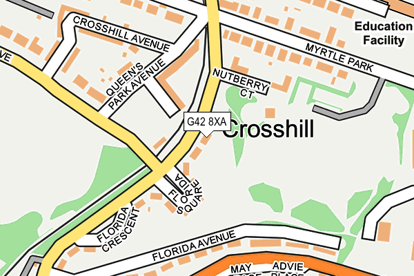 G42 8XA map - OS OpenMap – Local (Ordnance Survey) G42 8XA map - OS OpenMap – Local (Ordnance Survey)