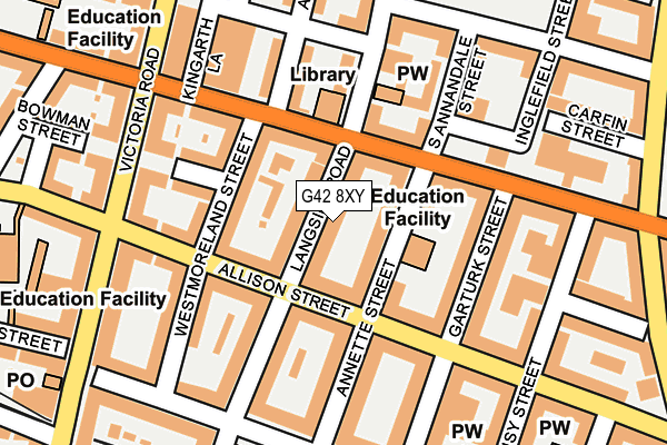 G42 8XY map - OS OpenMap – Local (Ordnance Survey) G42 8XY map - OS OpenMap – Local (Ordnance Survey)