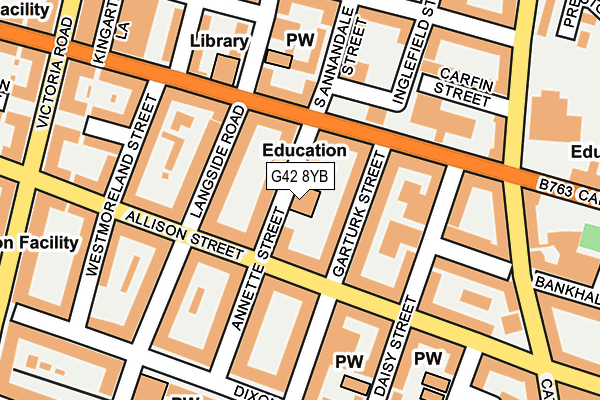 G42 8YB map - OS OpenMap – Local (Ordnance Survey) G42 8YB map - OS OpenMap – Local (Ordnance Survey)