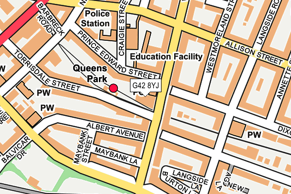 G42 8YJ map - OS OpenMap – Local (Ordnance Survey) G42 8YJ map - OS OpenMap – Local (Ordnance Survey)