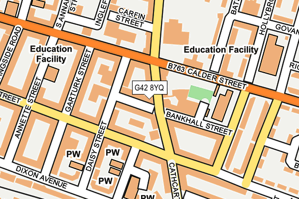 G42 8YQ map - OS OpenMap – Local (Ordnance Survey) G42 8YQ map - OS OpenMap – Local (Ordnance Survey)