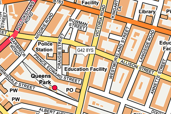 G42 8YS map - OS OpenMap – Local (Ordnance Survey) G42 8YS map - OS OpenMap – Local (Ordnance Survey)