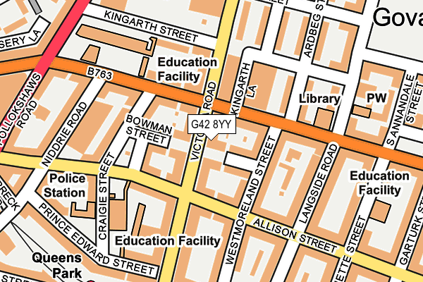 G42 8YY map - OS OpenMap – Local (Ordnance Survey) G42 8YY map - OS OpenMap – Local (Ordnance Survey)