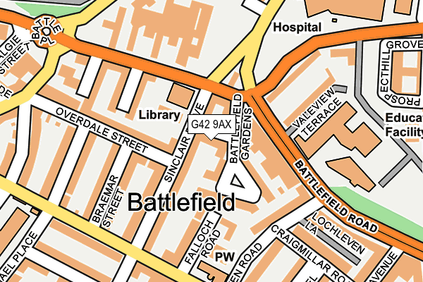 G42 9AX map - OS OpenMap – Local (Ordnance Survey) G42 9AX map - OS OpenMap – Local (Ordnance Survey)