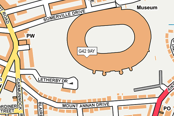G42 9AY map - OS OpenMap – Local (Ordnance Survey) G42 9AY map - OS OpenMap – Local (Ordnance Survey)