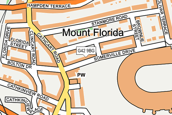 G42 9BG map - OS OpenMap – Local (Ordnance Survey)