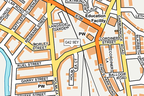 G42 9EY map - OS OpenMap – Local (Ordnance Survey) G42 9EY map - OS OpenMap – Local (Ordnance Survey)