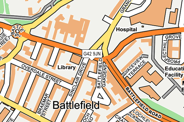 G42 9JN map - OS OpenMap – Local (Ordnance Survey) G42 9JN map - OS OpenMap – Local (Ordnance Survey)