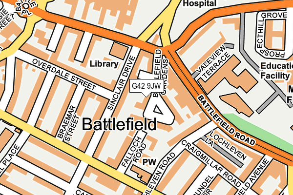 G42 9JW map - OS OpenMap – Local (Ordnance Survey) G42 9JW map - OS OpenMap – Local (Ordnance Survey)