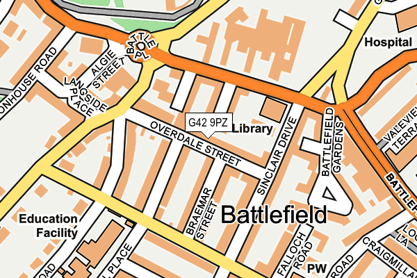 G42 9PZ map - OS OpenMap – Local (Ordnance Survey) G42 9PZ map - OS OpenMap – Local (Ordnance Survey)