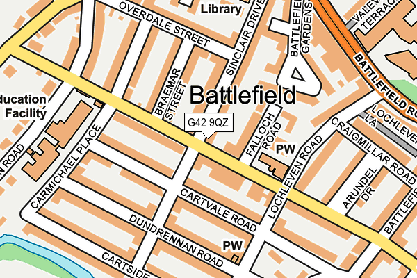 G42 9QZ map - OS OpenMap – Local (Ordnance Survey) G42 9QZ map - OS OpenMap – Local (Ordnance Survey)