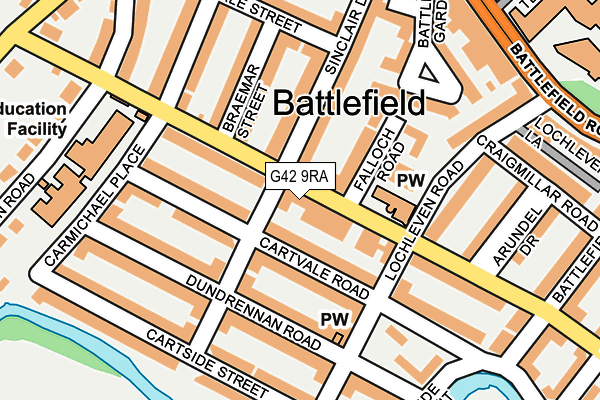 G42 9RA map - OS OpenMap – Local (Ordnance Survey) G42 9RA map - OS OpenMap – Local (Ordnance Survey)