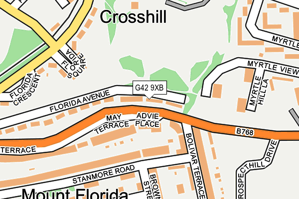 G42 9XB map - OS OpenMap – Local (Ordnance Survey)