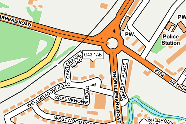 G43 1AB map - OS OpenMap – Local (Ordnance Survey) G43 1AB map - OS OpenMap – Local (Ordnance Survey)