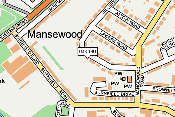 G43 1BU map - OS OpenMap – Local (Ordnance Survey) G43 1BU map - OS OpenMap – Local (Ordnance Survey)